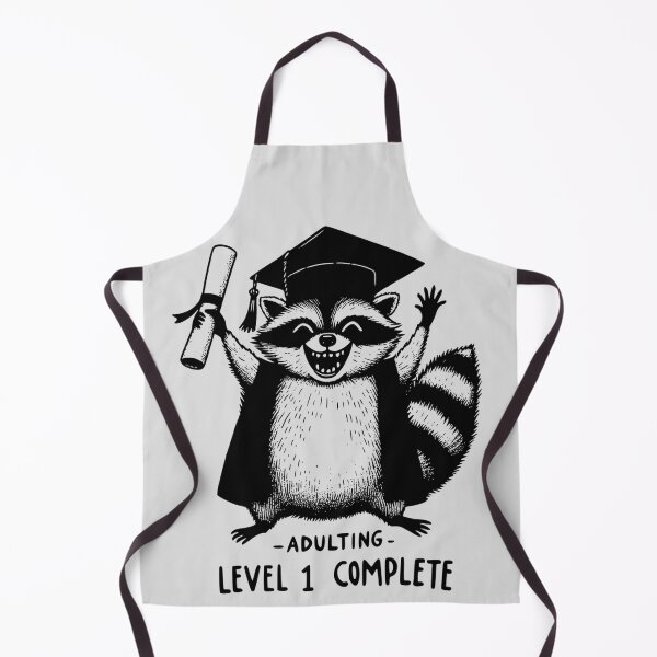 Item preview, Funny Raccoon Graduation Adulting Level 1 Complete Achievement designed and sold by Testarossi Designs.