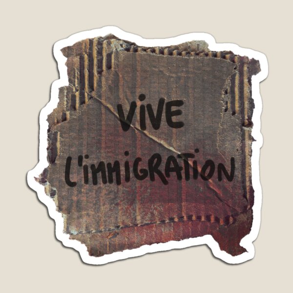 Aperçu de l'œuvre Vive l'immigration sloggan manif créée et vendue par LesbianMastermind.