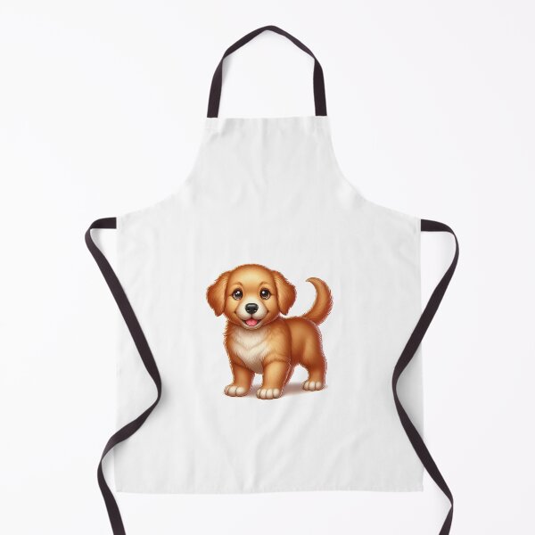 Item preview, Adorable golden puppy smiling happily, showcasing its playful and friendly nature. designed and sold by cave-canvas.