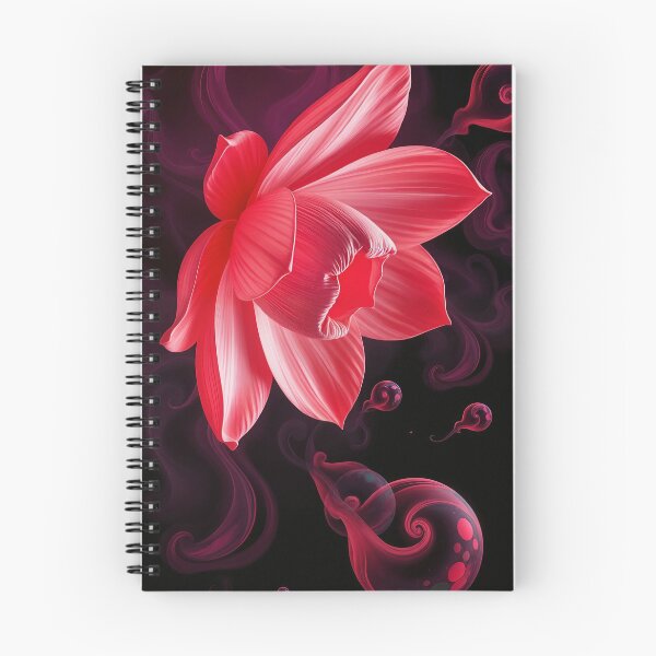 Item preview, Glowing crimson fantasy flower designed and sold by ScreenPin.