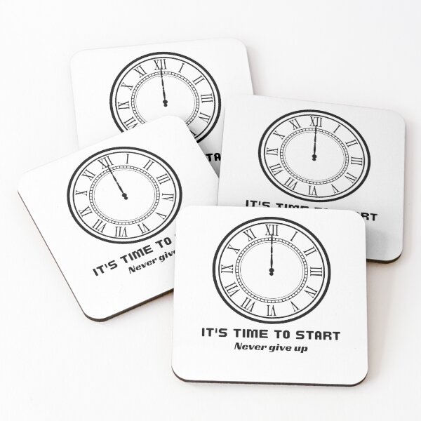 Item preview, it's time to start- never give up clock motivational Design designed and sold by Creativemery26.