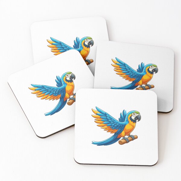 Item preview, Colorful blue and orange parrot perched on a branch, exuding a lively and cheerful demeanor. designed and sold by cave-canvas.