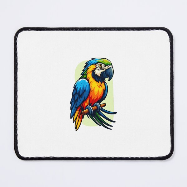Item preview, Vibrant blue and yellow parrot perched on a branch, showcasing stunning plumage and intricate details. designed and sold by cave-canvas.