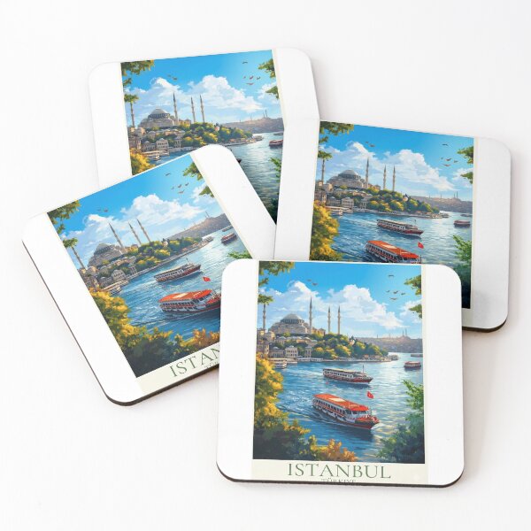 Item preview, Istanbul Türkiye Retro Travel Poster – Vintage Bosphorus Skyline Wall Art | Colorful Istanbul Cityscape Print designed and sold by varunmav.