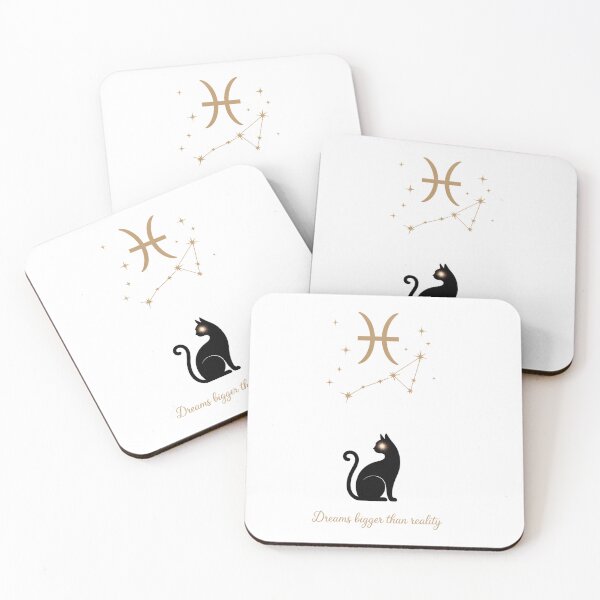 Artikelvorschau, Pisces Black Cat Zodiac Mug | Calm Cat Studio Dreamy Escape   entworfen und verkauft von Calm Cat Studio.