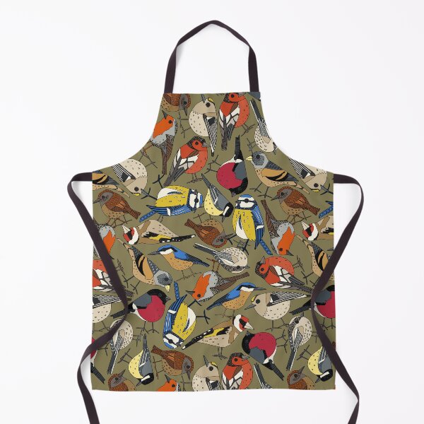 Item preview, winter garden birds olive designed and sold by scrummy.