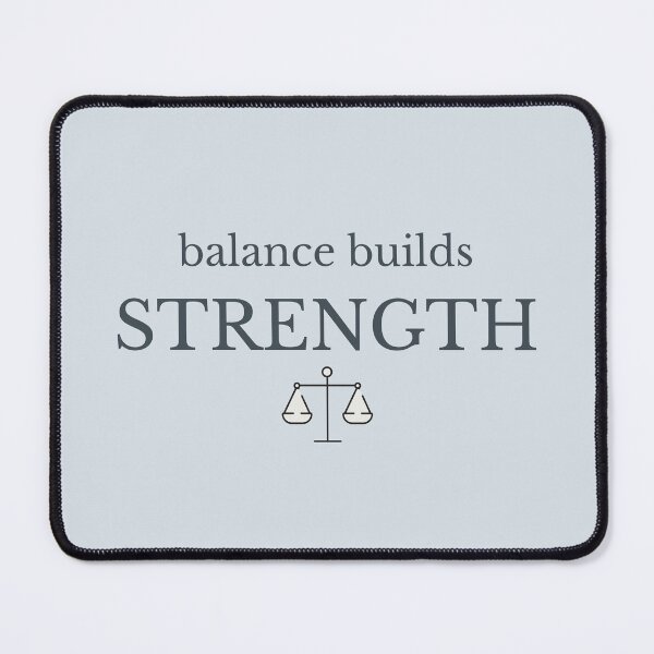 Item preview, Balance Builds Strength Minimalist Scale Design designed and sold by Minimalist Typography.