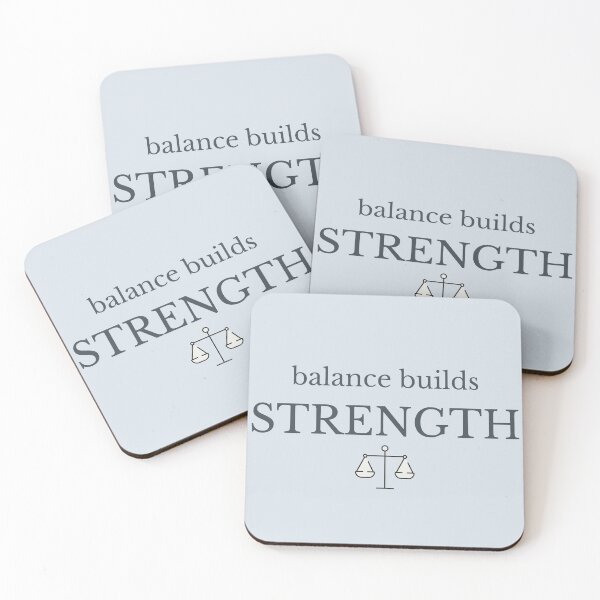 Item preview, Balance Builds Strength Minimalist Scale Design designed and sold by Minimalist Typography.