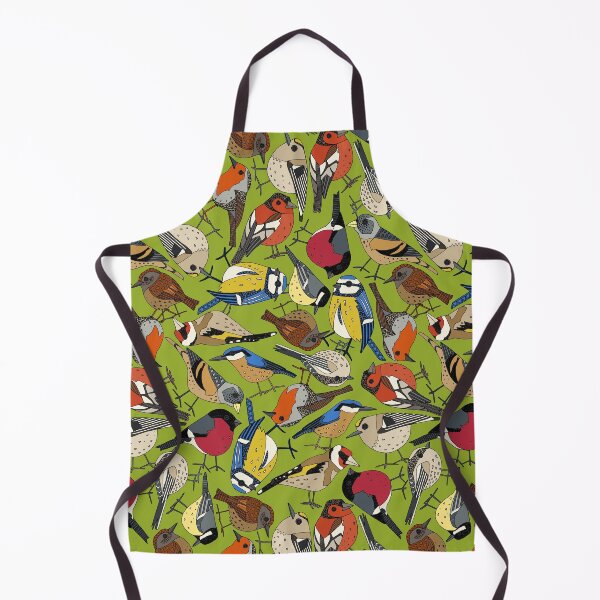 Item preview, winter garden birds lime designed and sold by scrummy.