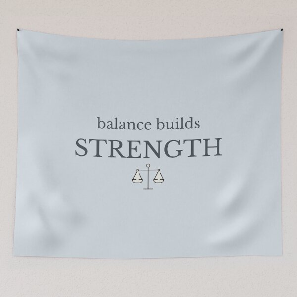 Item preview, Balance Builds Strength Minimalist Scale Design designed and sold by Minimalist Typography.