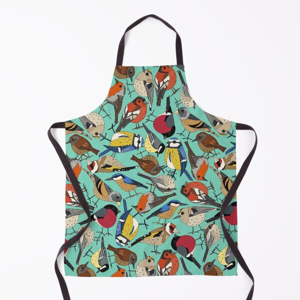 Item preview, winter garden birds turquoise designed and sold by scrummy.