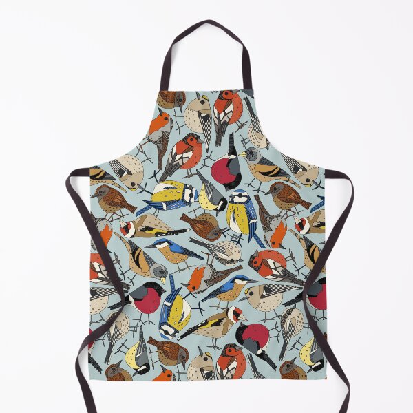 Item preview, winter garden birds celadon blue designed and sold by scrummy.