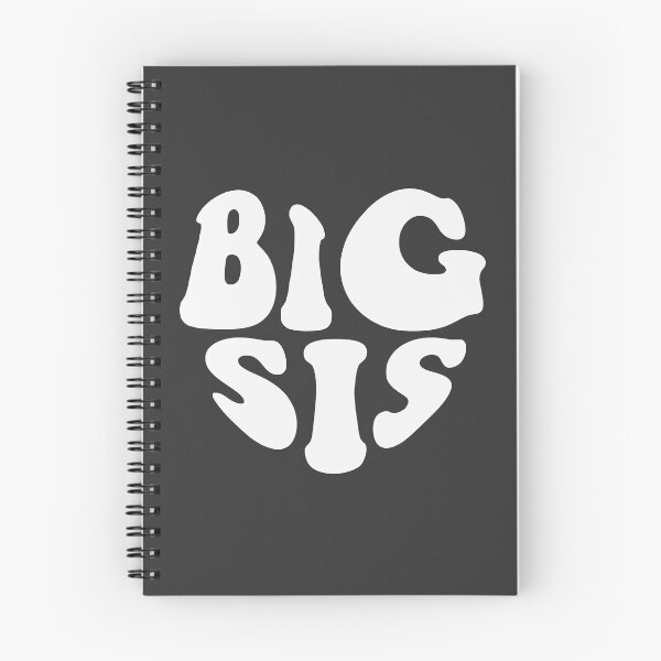 Item preview, Big Sis White Heart Wavy Typography designed and sold by WAMTEES.