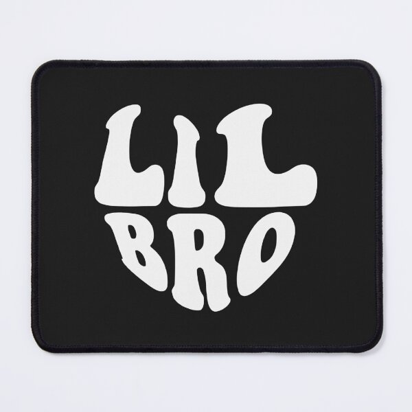 Item preview, Lil Bro White Heart Wavy Typography designed and sold by WAMTEES.