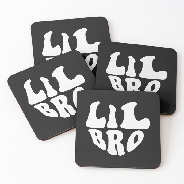 Item preview, Lil Bro White Heart Wavy Typography designed and sold by WAMTEES.