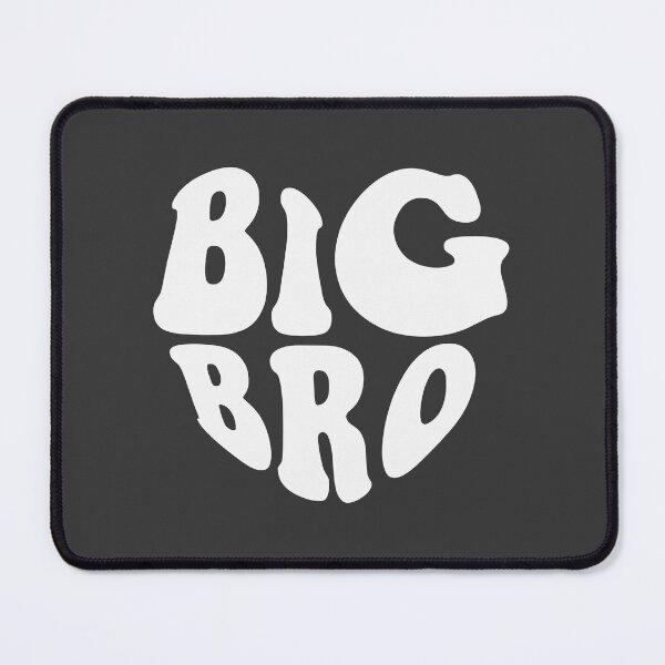 Item preview, Big Bro White Heart Retro Typography designed and sold by WAMTEES.