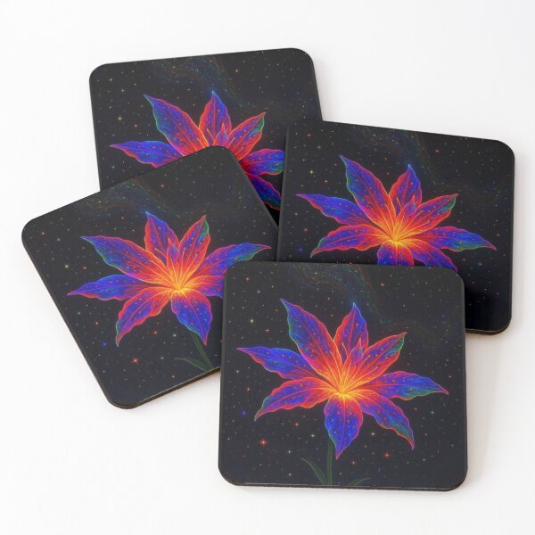 Item preview, Bioluminescent Cosmic Lily - Glowing Energy Botanical designed and sold by Siriusvibes.