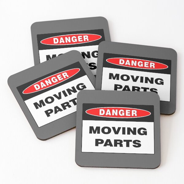 Item preview, DANGER SIGN: MOVING PARTS, SAFETY, HAZARDS, INDUSTRIAL  designed and sold by AASparksDesigns.