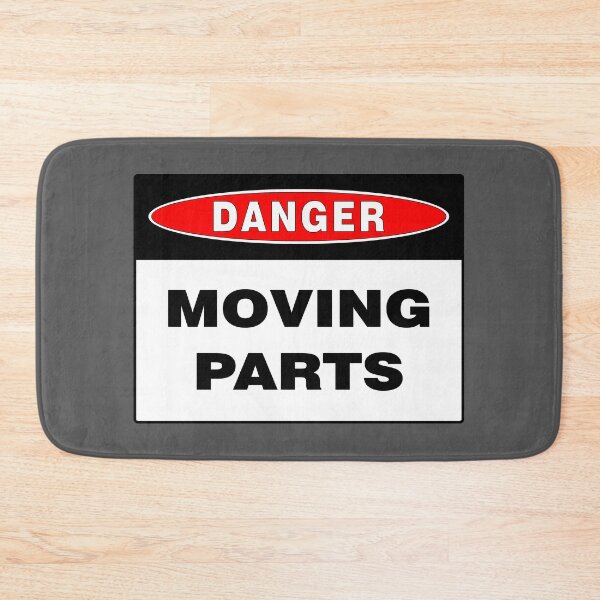 Item preview, DANGER SIGN: MOVING PARTS, SAFETY, HAZARDS, INDUSTRIAL  designed and sold by AASparksDesigns.