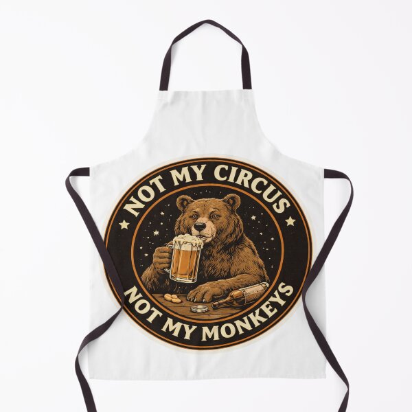 Item preview, Not My Circus Not My Monkeys Retro Sticker — Dark Humor Bear Vintage Art designed and sold by MarchyStudio.