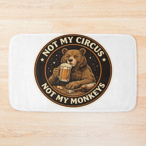 Item preview, Not My Circus Not My Monkeys Retro Sticker — Dark Humor Bear Vintage Art designed and sold by MarchyStudio.