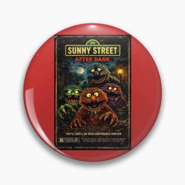 Item preview, Sunny Street After Dark Retro Horror Monster Movie Poster Parody Shirt designed and sold by GhostDawgs.