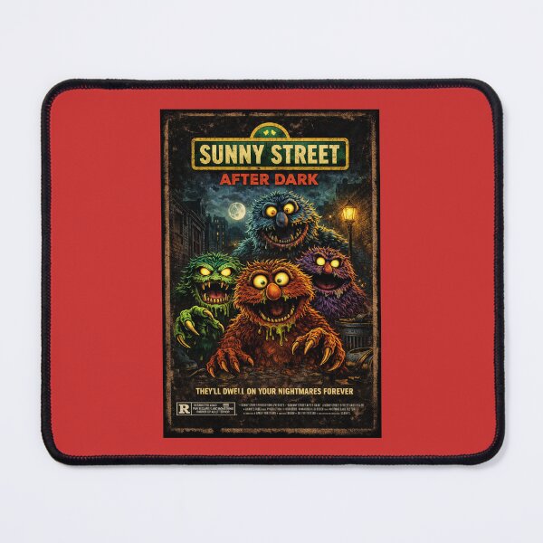 Item preview, Sunny Street After Dark Retro Horror Monster Movie Poster Parody Shirt designed and sold by GhostDawgs.