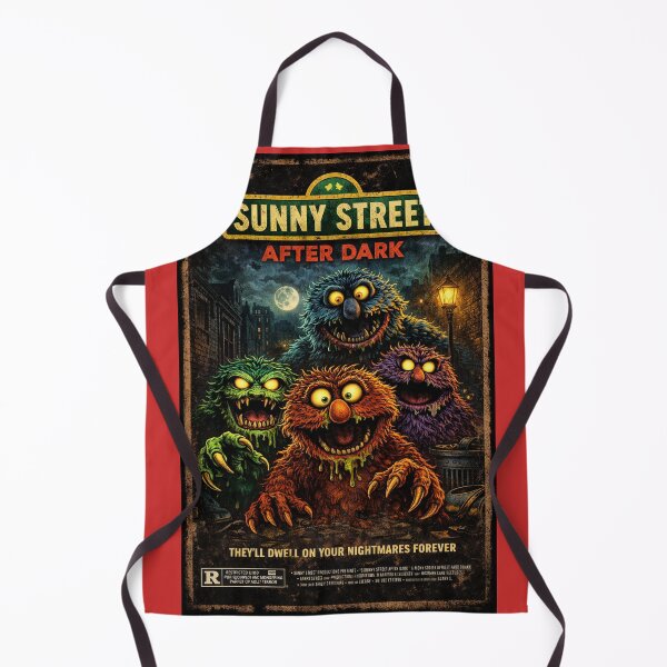 Item preview, Sunny Street After Dark Retro Horror Monster Movie Poster Parody Shirt designed and sold by GhostDawgs.