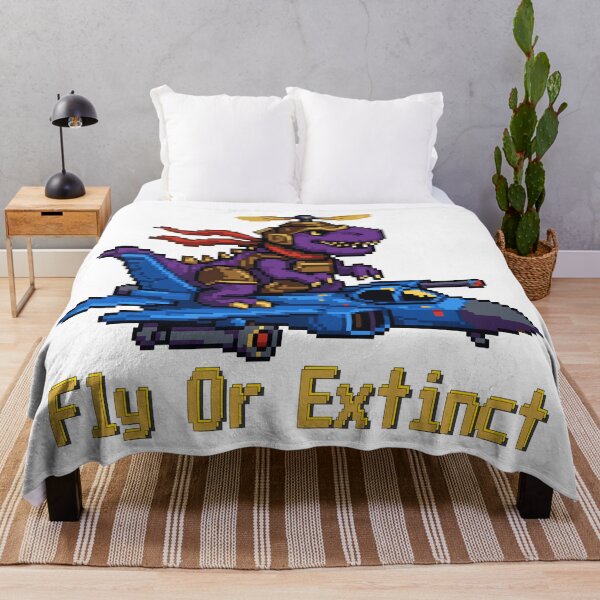 Item preview, Fly Or Extinct - Retro Pixel Art T-Rex Fighter Jet designed and sold by AmazingEG.