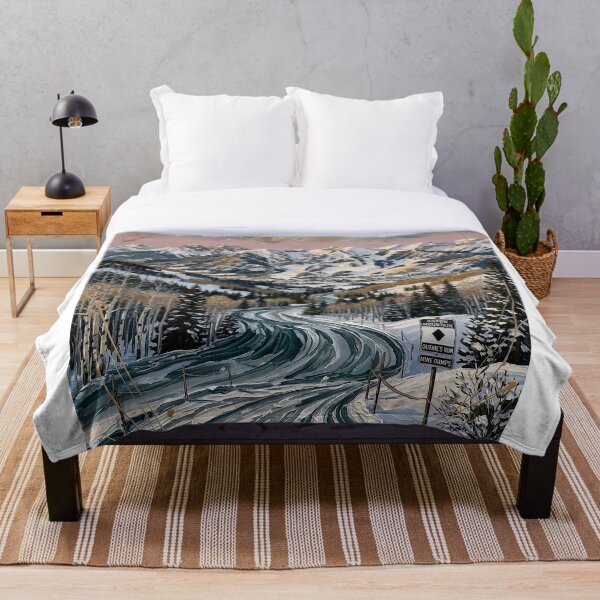 Item preview, Snowy Mountain Road Scenic Winter Landscape designed and sold by Meteor Destroyer.