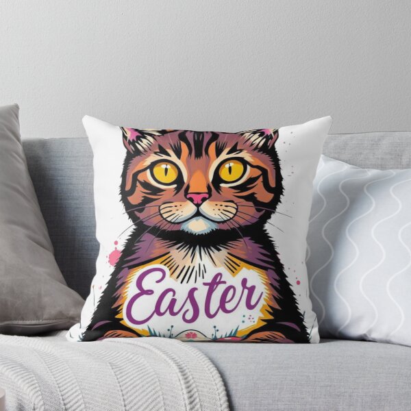 Item preview, Cat  Easter Cute with Colorful Eggs designed and sold by Sweet Dreams & Fantasia.