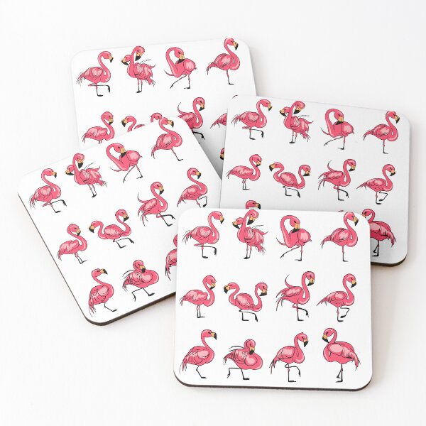 Item preview, Elegant Pink Flamingo Poses Sticker Pack designed and sold by LYAN-STORE.