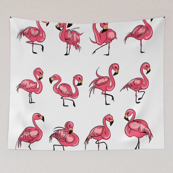 Item preview, Elegant Pink Flamingo Poses Sticker Pack designed and sold by LYAN-STORE.