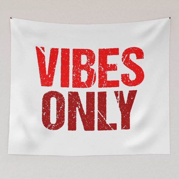 Item preview, Vibes Only, Red Grunge Typography designed and sold by Memes N Lore .