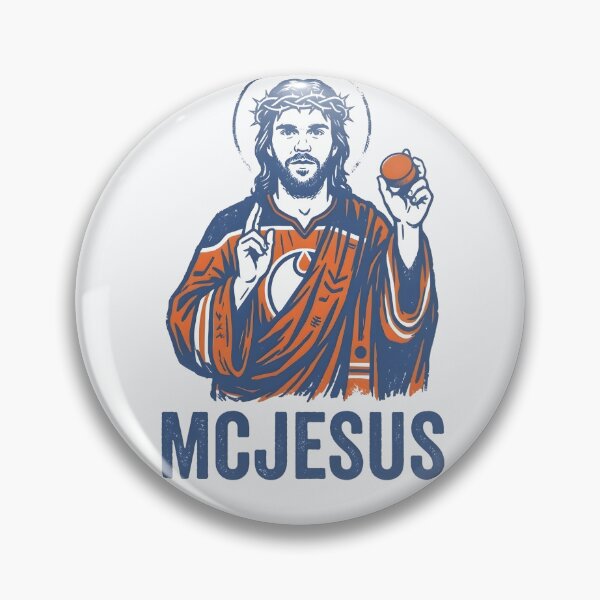 Item preview, McJesus Edmonton Hockey Savior Funny  designed and sold by HowToCanadian.