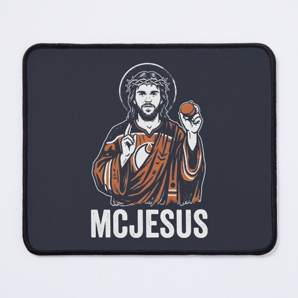 Item preview, McJesus Edmonton Hockey Savior Funny  designed and sold by HowToCanadian.