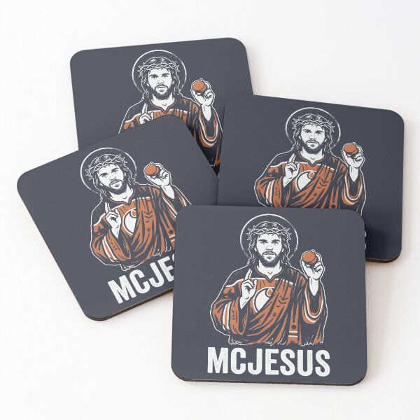 Item preview, McJesus Edmonton Hockey Savior Funny  designed and sold by HowToCanadian.