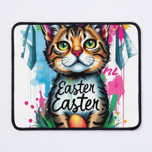 Item preview, Cat Easter Cute with Colorful Eggs designed and sold by Sweet Dreams & Fantasia.