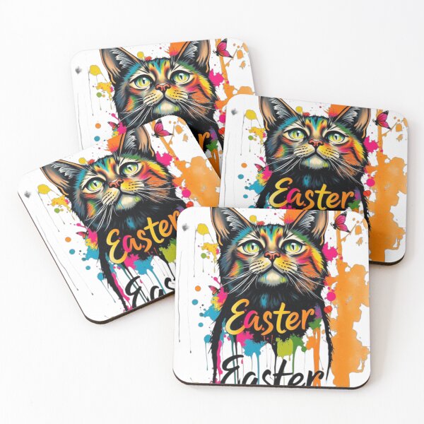 Item preview, Cat  Easter Cute with Colorful Eggs designed and sold by Sweet Dreams & Fantasia.