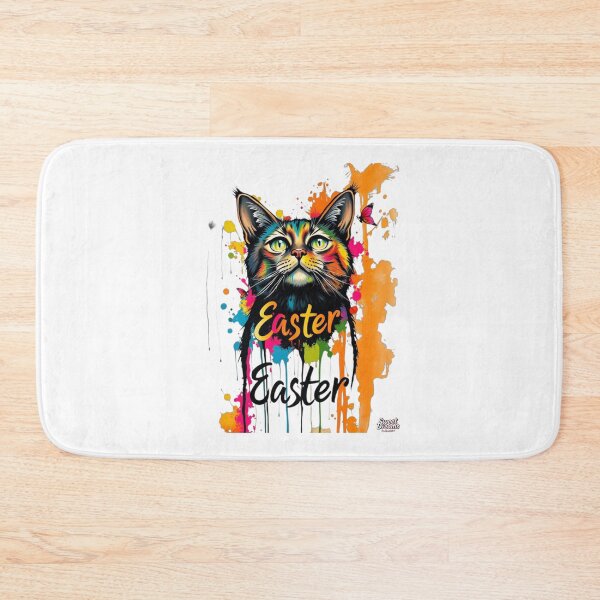 Item preview, Cat  Easter Cute with Colorful Eggs designed and sold by Sweet Dreams & Fantasia.