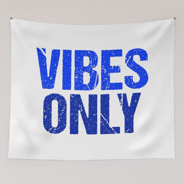 Item preview, Vibes Only, Blue Grunge Typography designed and sold by Memes N Lore .