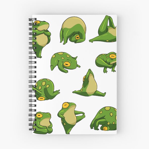 Item preview, Funny Yoga Frog Poses Sticker Pack - Green Zen Toad designed and sold by LYAN-STORE.