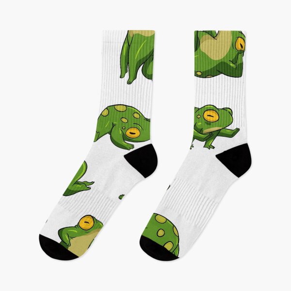 Item preview, Funny Yoga Frog Poses Sticker Pack - Green Zen Toad designed and sold by LYAN-STORE.