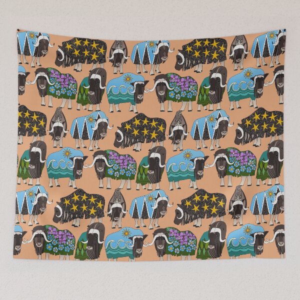 Item preview, Alaskan musk ox peach designed and sold by scrummy.