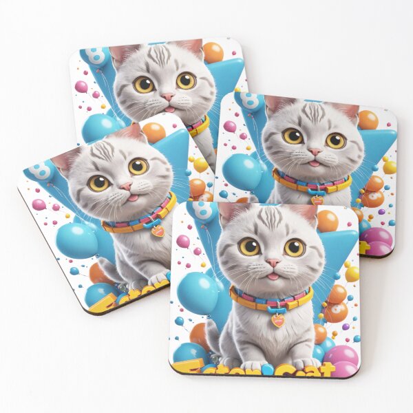 Item preview, Cat  Easter Cute with Colorful Eggs designed and sold by Sweet Dreams & Fantasia.