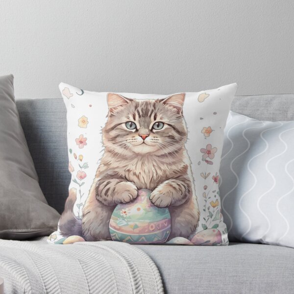 Item preview, Cat  Easter Cute with Colorful Eggs designed and sold by Sweet Dreams & Fantasia.