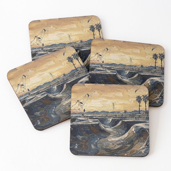 Item preview, Sunset Skatepark Palm Trees Urban Skate Art designed and sold by Meteor Destroyer.