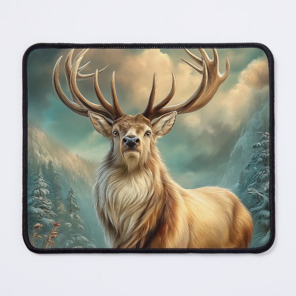 Item preview, Majestic Stag in Snowy Landscape designed and sold by PetsArt.