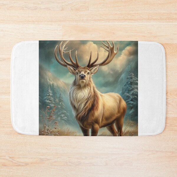Item preview, Majestic Stag in Snowy Landscape designed and sold by PetsArt.