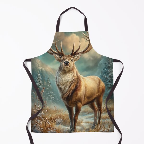 Item preview, Majestic Stag in Snowy Landscape designed and sold by PetsArt.